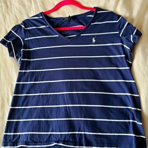 Ralf Lauren t-shirt, navy and white stripe